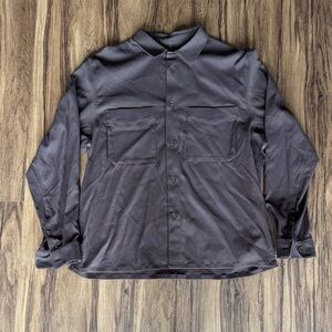 lululemon athletica Relaxed Fit Long Sleeve Brown Button-Up Shirt